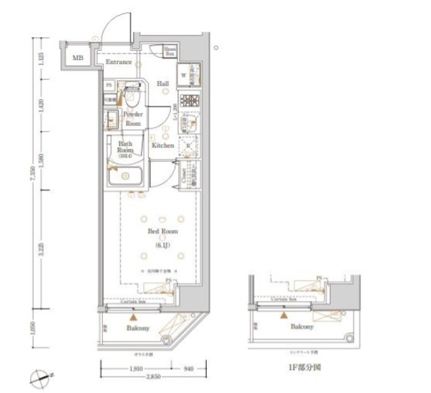 1階の間取り図