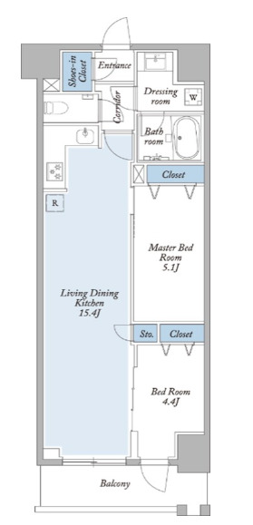グランカーサ両国ヴェルデ※反転間取り