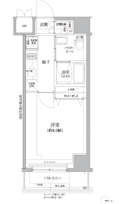 9階の間取り図