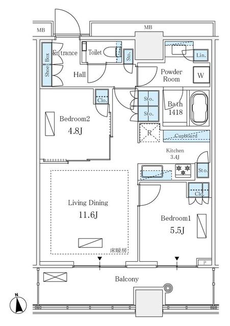 18階の間取り図
