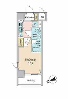 プライマル大森 反転・同タイプの別部屋です