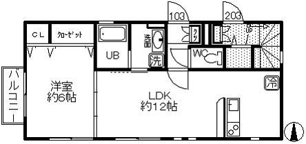1階の間取り図