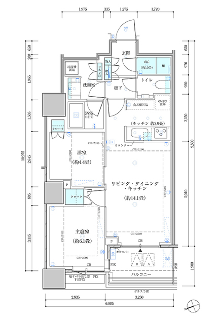 11階の間取り図