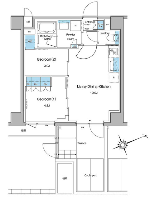 1階の間取り図