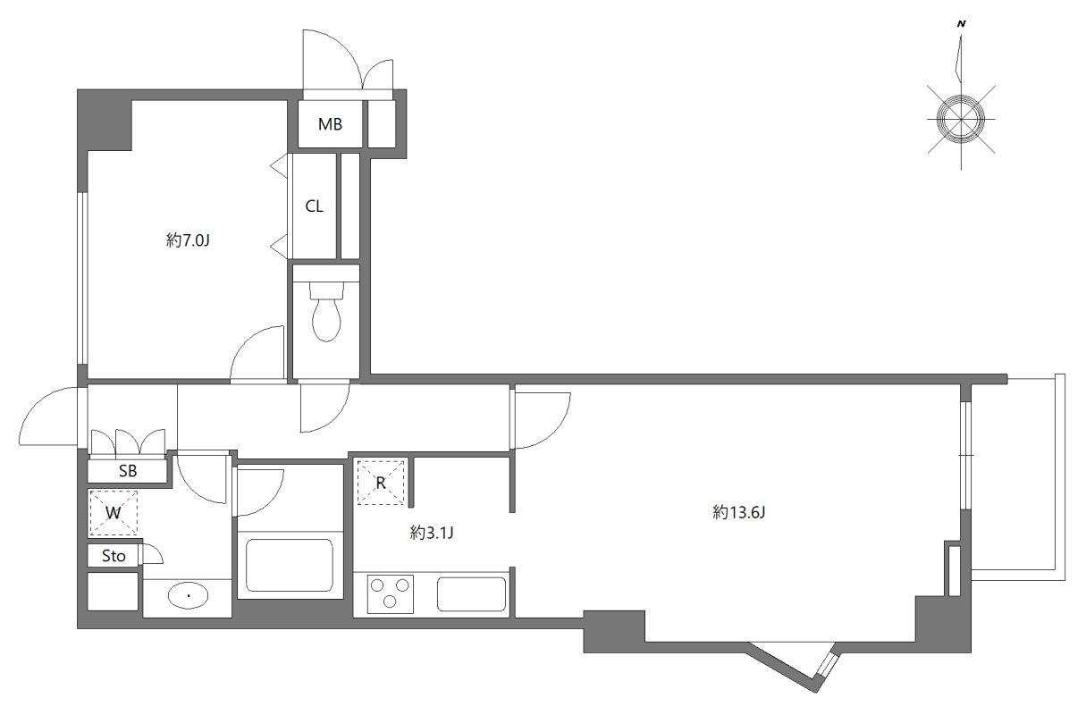 13階の間取り図
