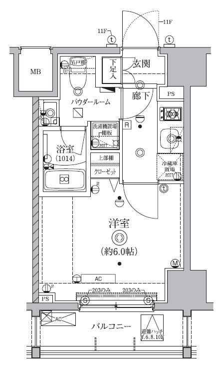 8階の間取り図