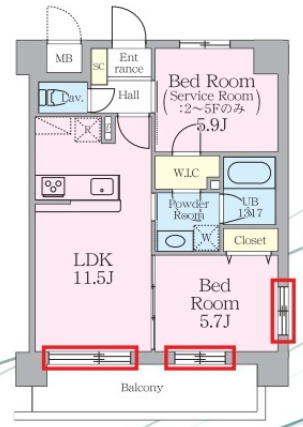 7階の間取り図