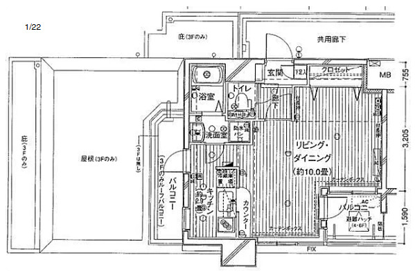 2階の間取り図