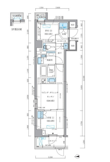 1階の間取り図