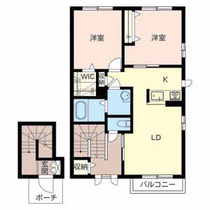 2階の間取り図
