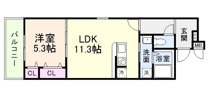 1階の間取り図