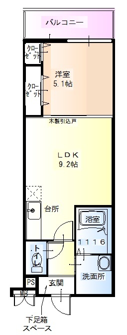 1階の間取り図