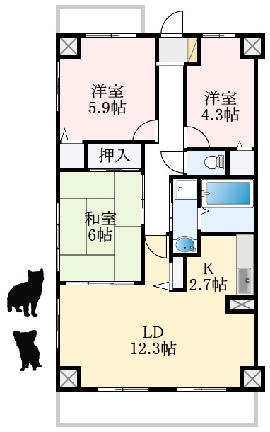 6階の間取り図