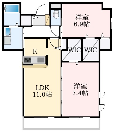 2階の間取り図