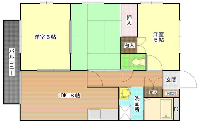 1階の間取り図