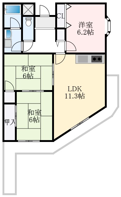 2階の間取り図