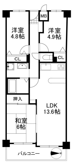 2階の間取り図