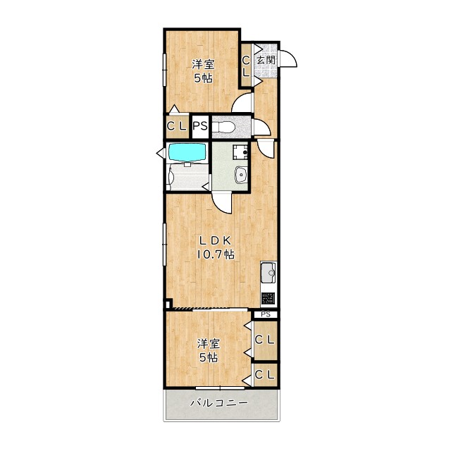 2階の間取り図