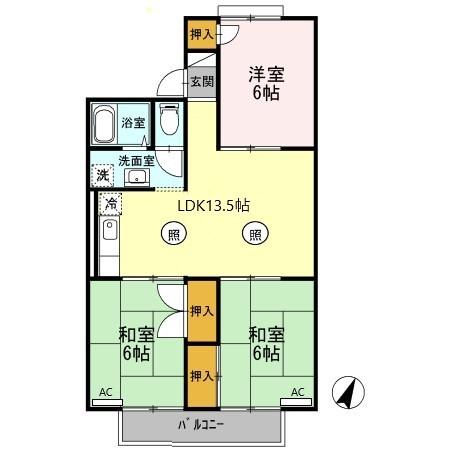 2階の間取り図