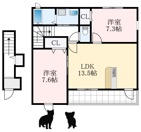 2階の間取り図