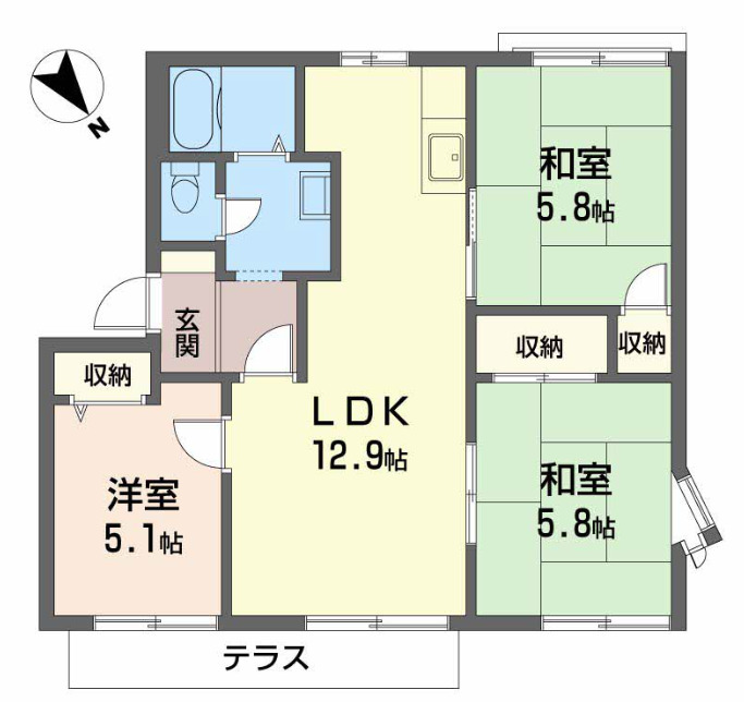 1階の間取り図
