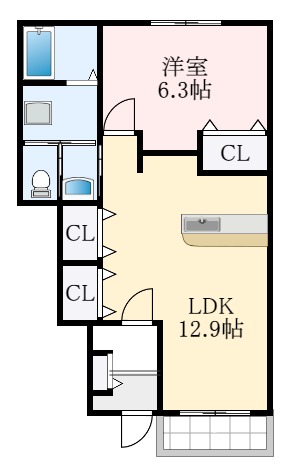 1階の間取り図