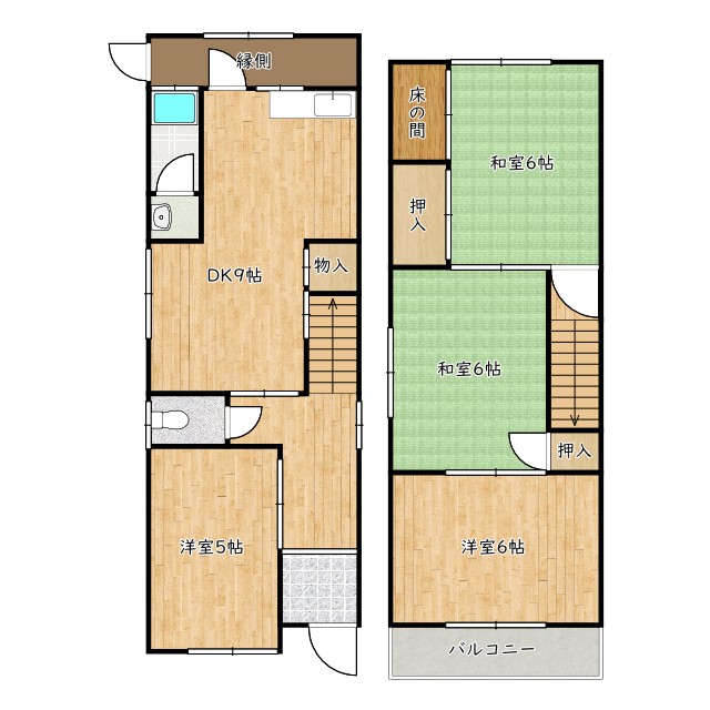 -階の間取り図