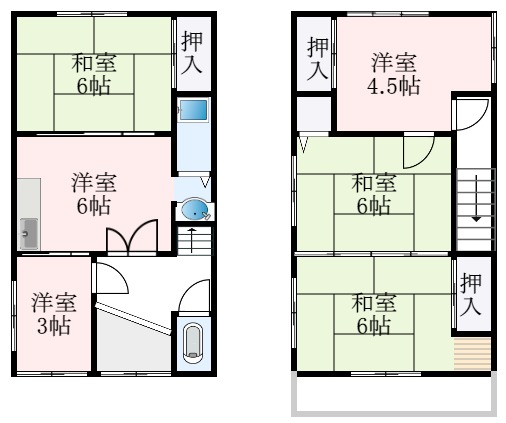 -階の間取り図