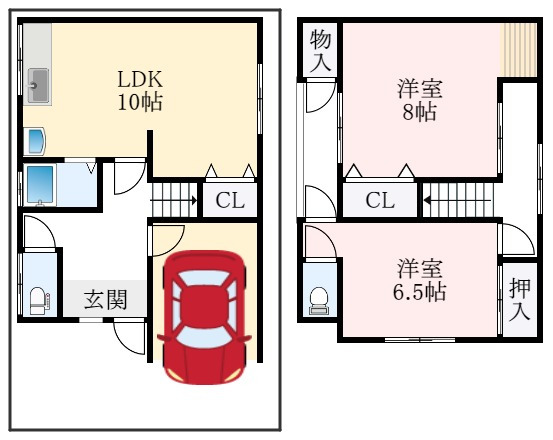 -階の間取り図