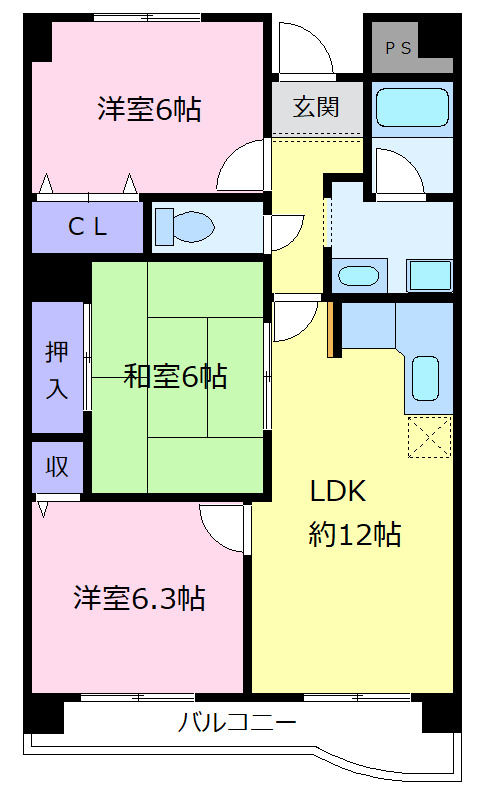 3階の間取り図