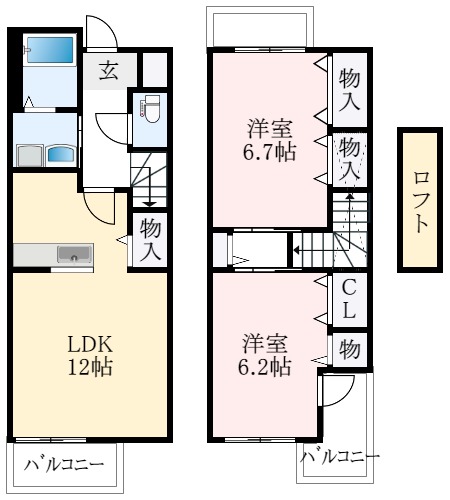1階の間取り図