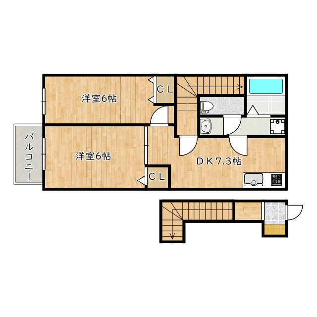 2階の間取り図