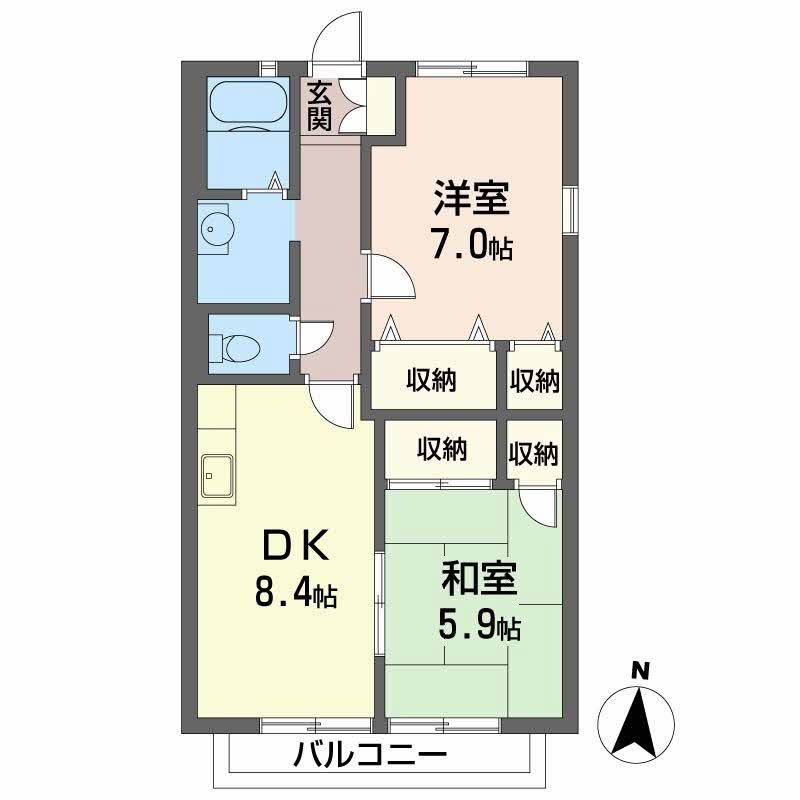 2階の間取り図