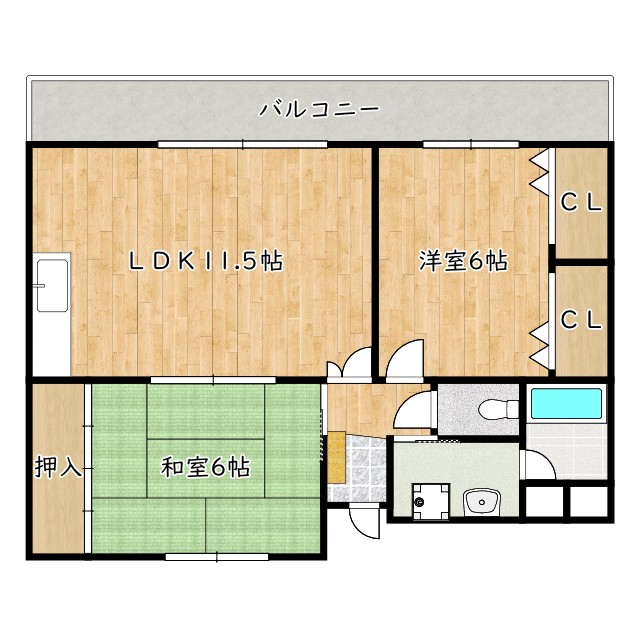 2階の間取り図