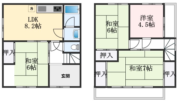 -階の間取り図
