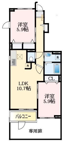 1階の間取り図