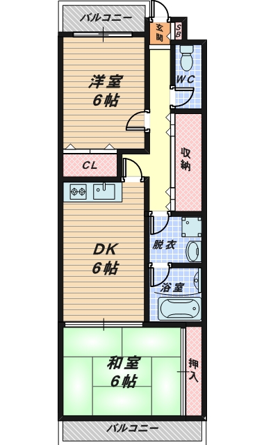 2階の間取り図