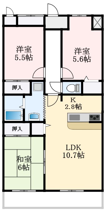 6階の間取り図