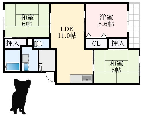 2階の間取り図