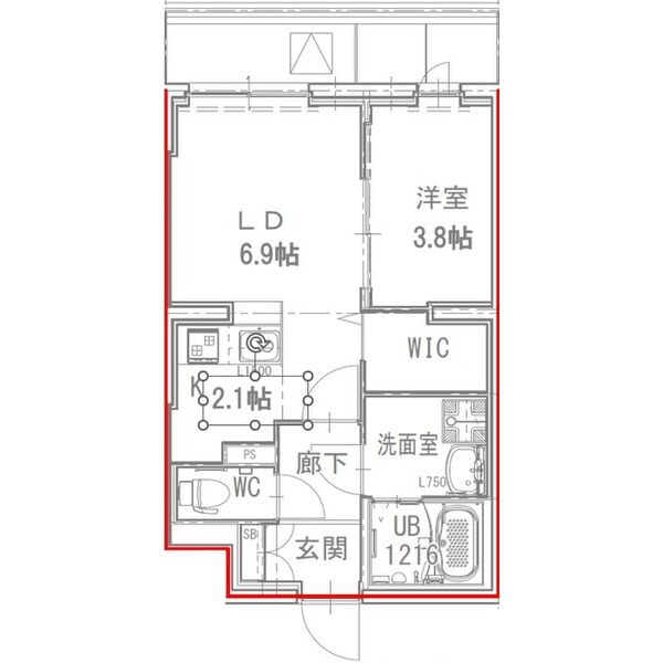 2階の間取り図