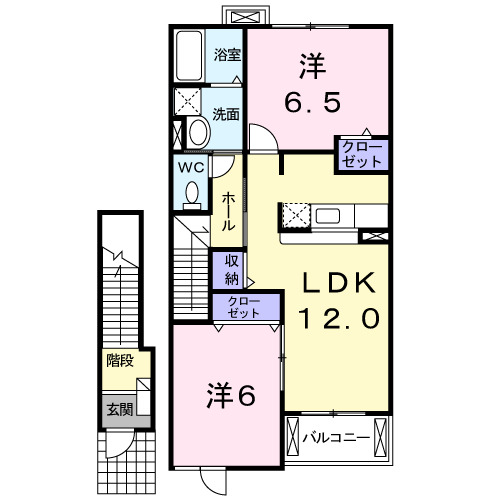 2階の間取り図