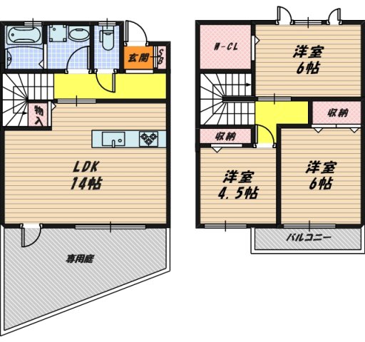 1階の間取り図