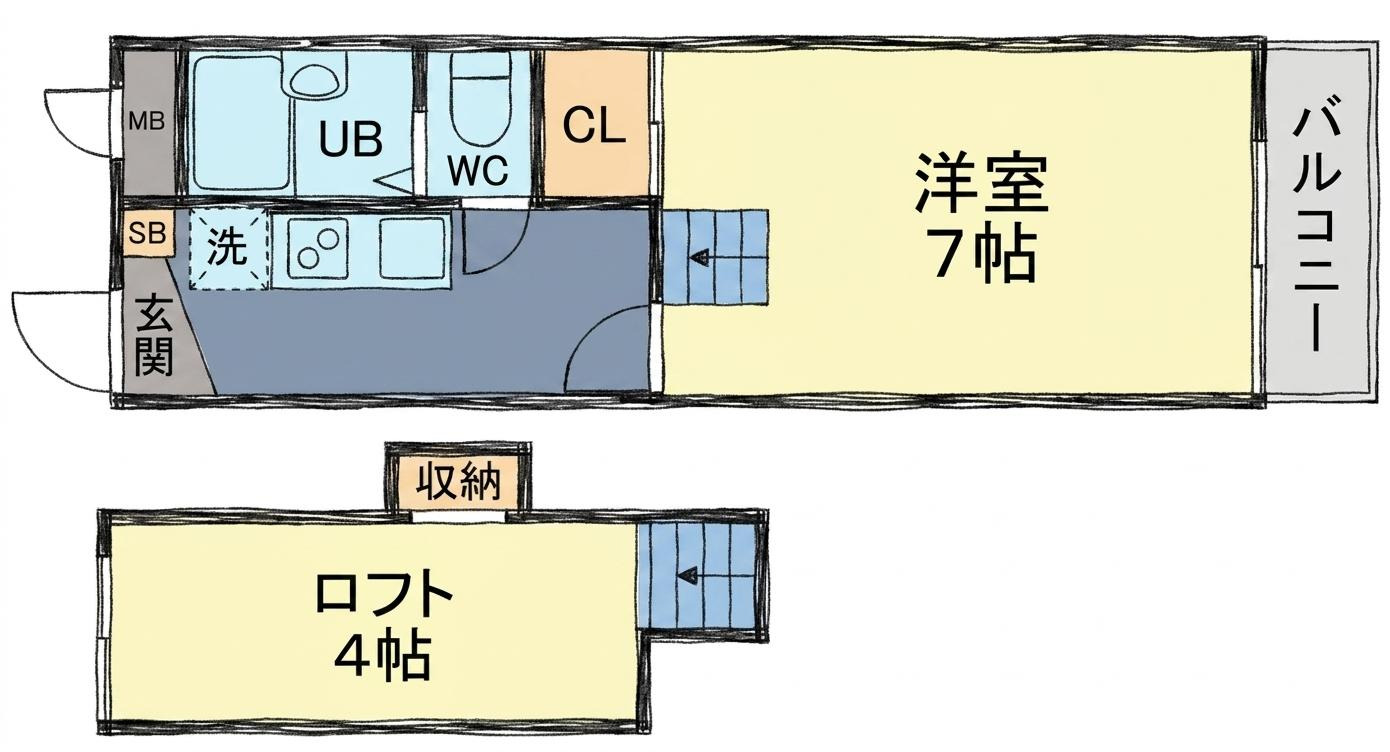 1階の間取り図
