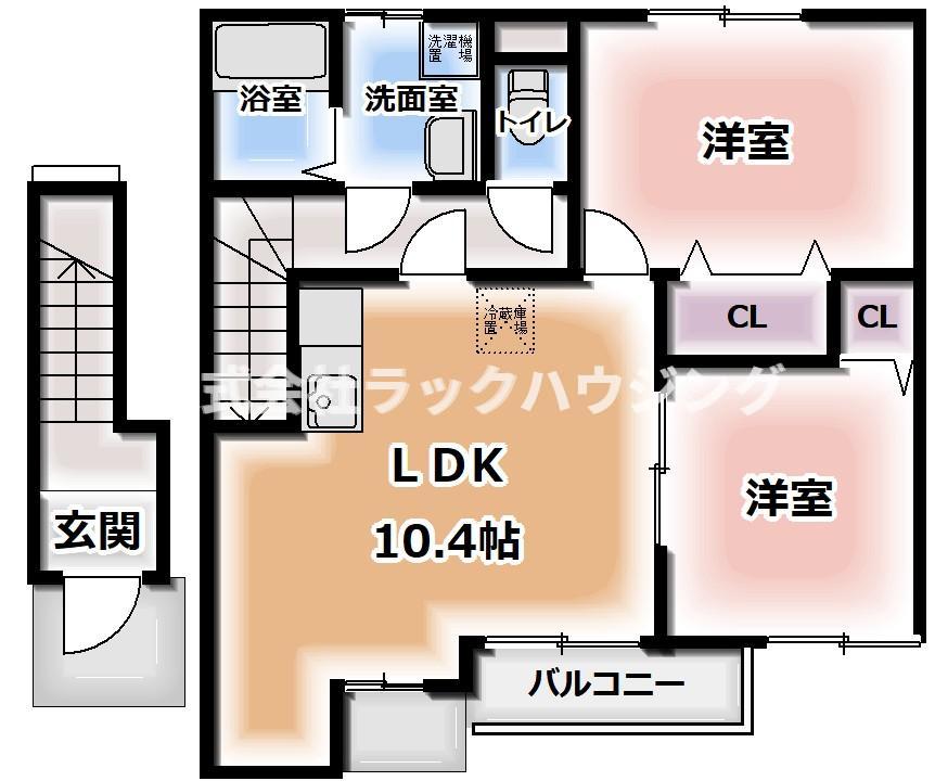 間取り：2LDK（51.13㎡）