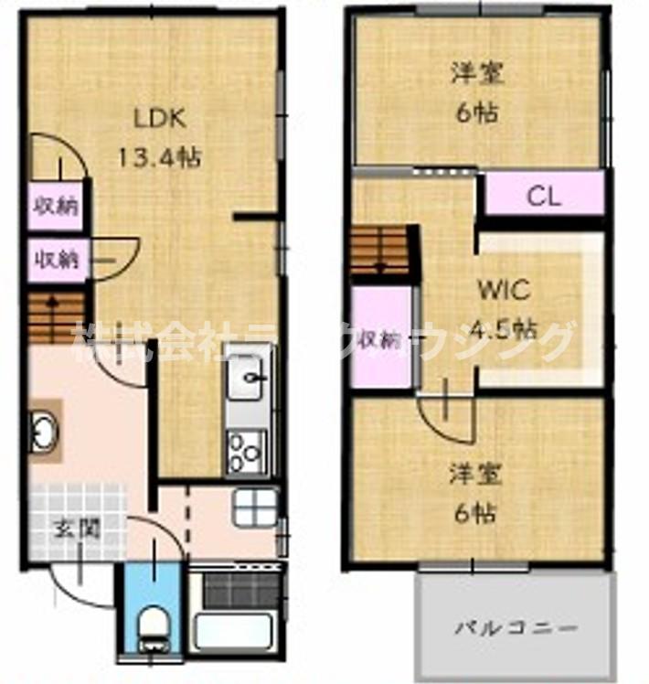 -階の間取り図