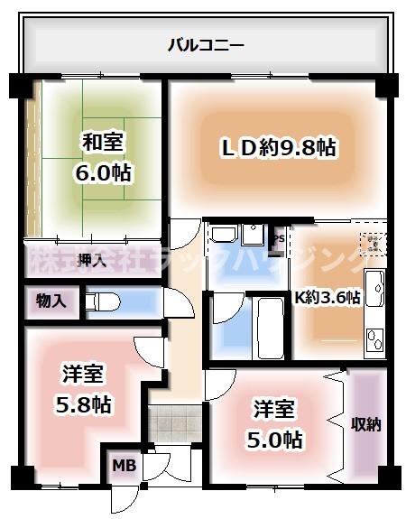 6階の間取り図