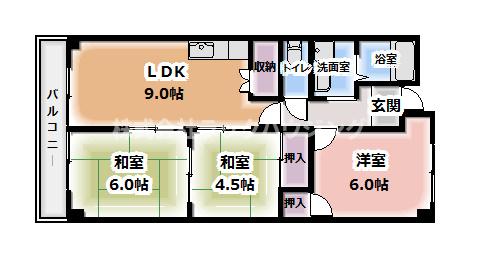LDK帖数は9.0帖 【お部屋さがしはラックハウジングにお問合せ下さいませ♪】