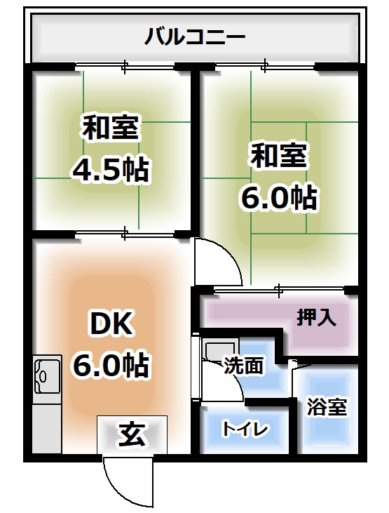 2階の間取り図
