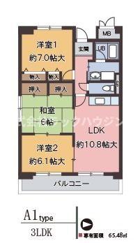 反転タイプとなります。図面と現状が異なる場合は現状優先となります。