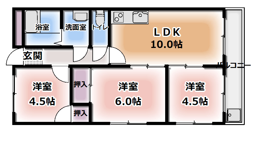 反転タイプ お部屋探しはラックハウジング♪